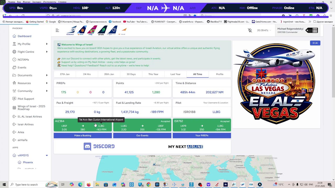 MSFS2020 LIVE 🔴 | Sofia - Tel Aviv |Fenix Airbus 320 | Vatsim |Arkia Airlines