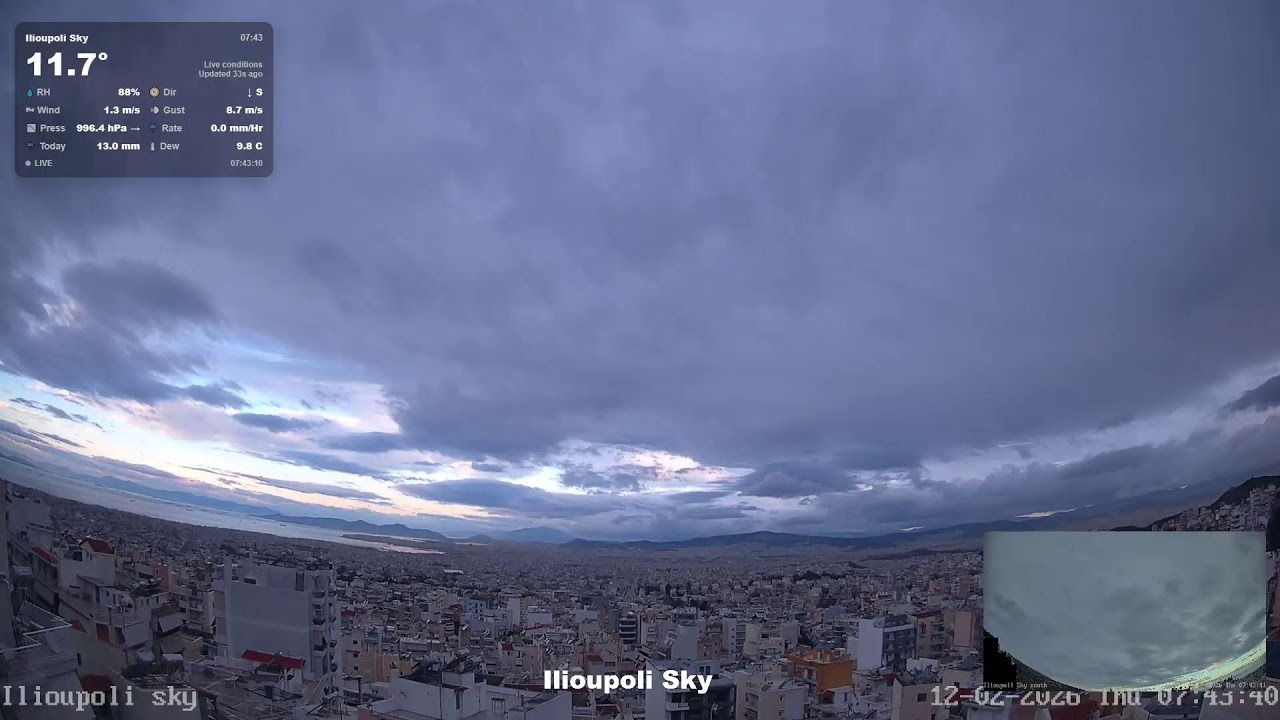 🔴 LIVE Καιρός σήμερα  | Αττική & Νάξος🌦️ Ασθενής βροχή