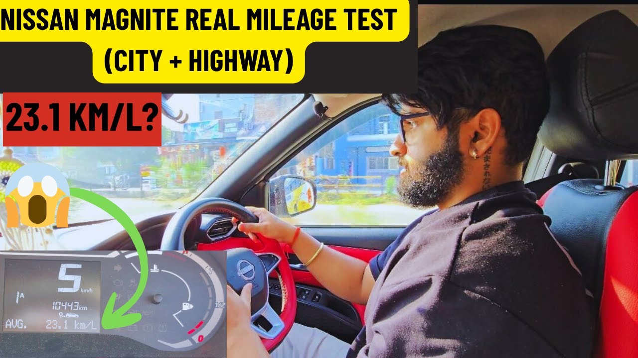 Nissan Magnite Real Mileage Test | City + Highway Drive Fuel Efficiency Review
