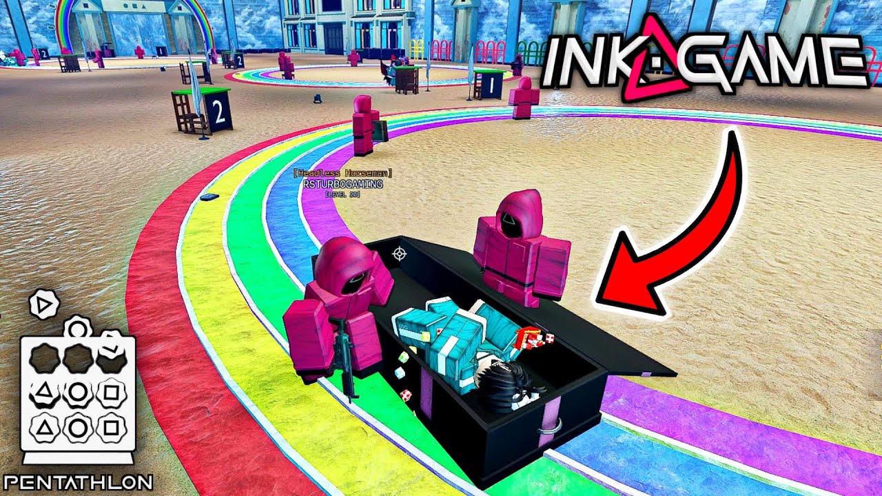 Ink Game - [🌈] GUARDS IN PENTATHLON (Full Walkthrough) - Roblox