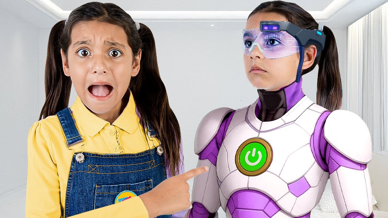Robo-Ellie Takes Over as Bobby's Best Friend! Robot vs Real Friend | Toys and Colors