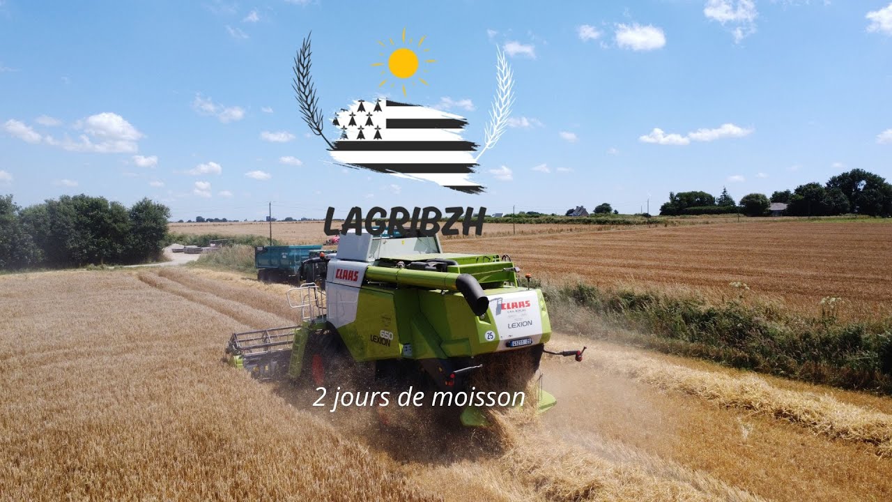 2 jours au moisson d'orge au GAEC des Quatre Vents avec l'ETA le Caap