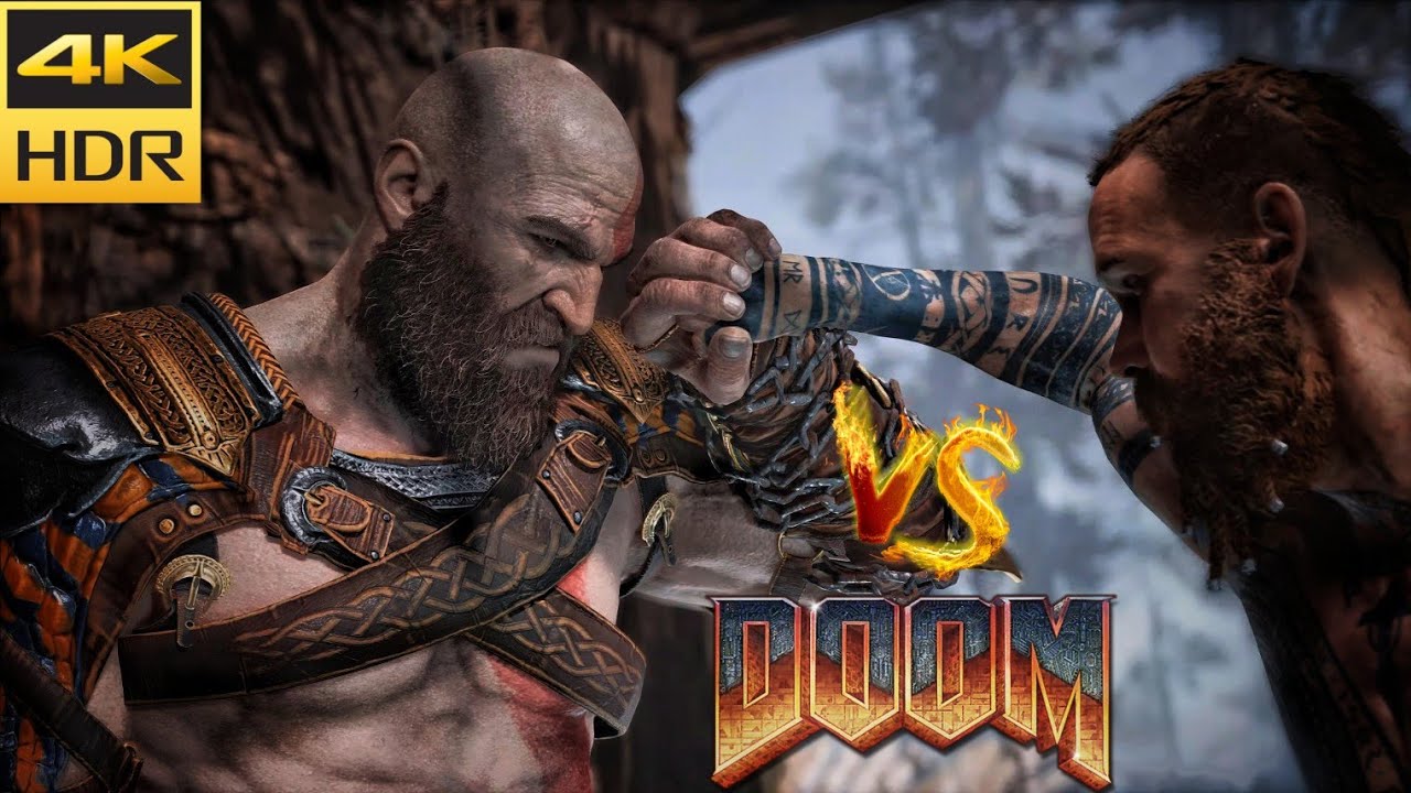When Doom Music Hits God Of War Kratos vs Baldur 4K 60FPS HDR