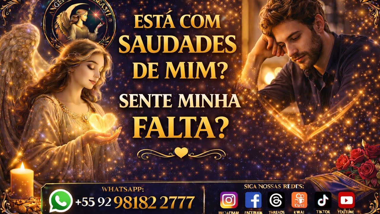 Est&aacute; com saudades de mim? Sente minha falta?