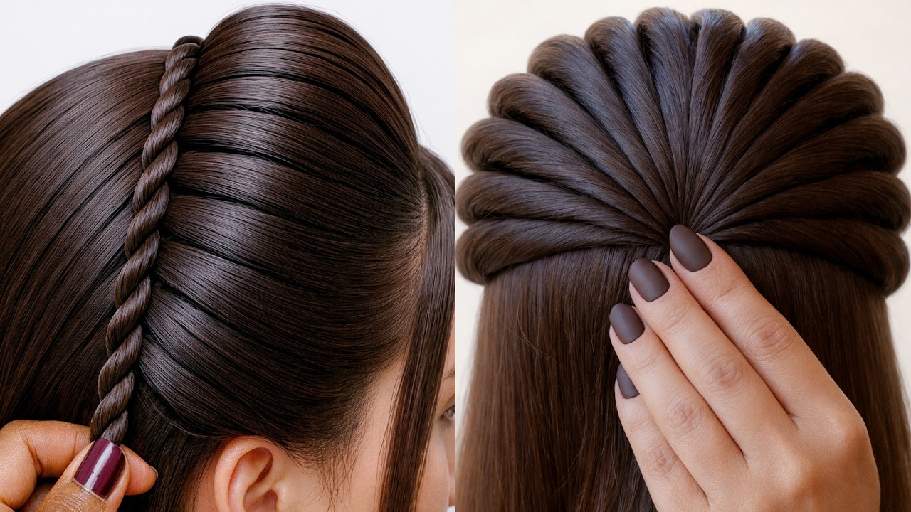 Easy Beautiful Hairstyle - Cute Hairstyle For Girls | Hair Design | Hairstyle For Wedding