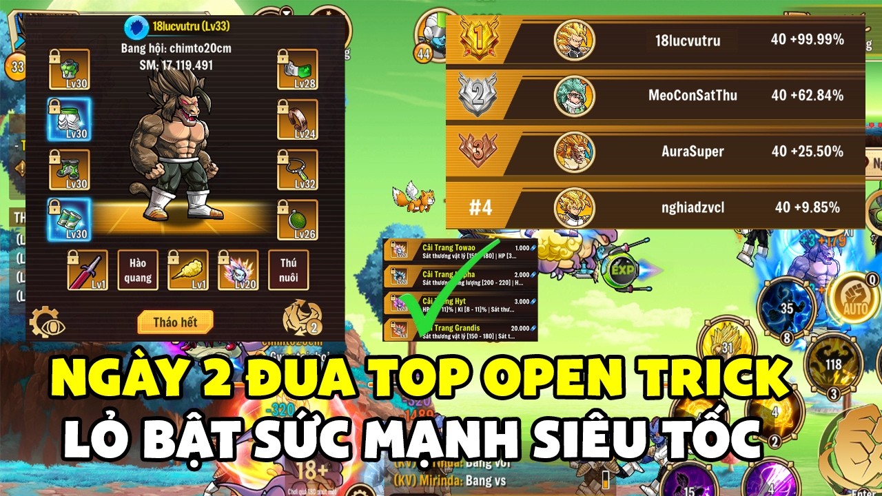 Vũ Trụ Đại Chiến - 18lucvutru Cách Cày Trick Lỏ Up Sức Mạnh Level Siêu Nhanh Bật Top Nhanh Tập 1