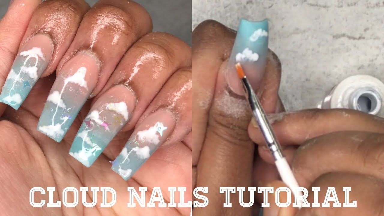 CLOUD NAILS TUTORIAL for beginners | SUPER EASY