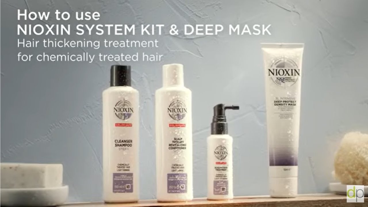 Nioxin Deep Protect Density Mask & System Kit 5 or 6 Routine for Chemically Treated Thinning Hair