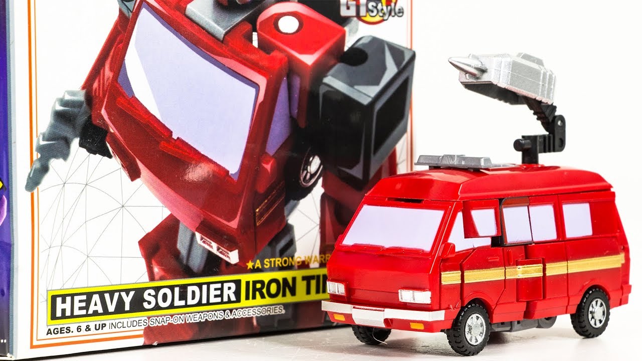 Transformers Hot Soldiers G1 Style HS 07 Heavy Soldier Iron Tin Ironhide Vehicle Robot Car Toys