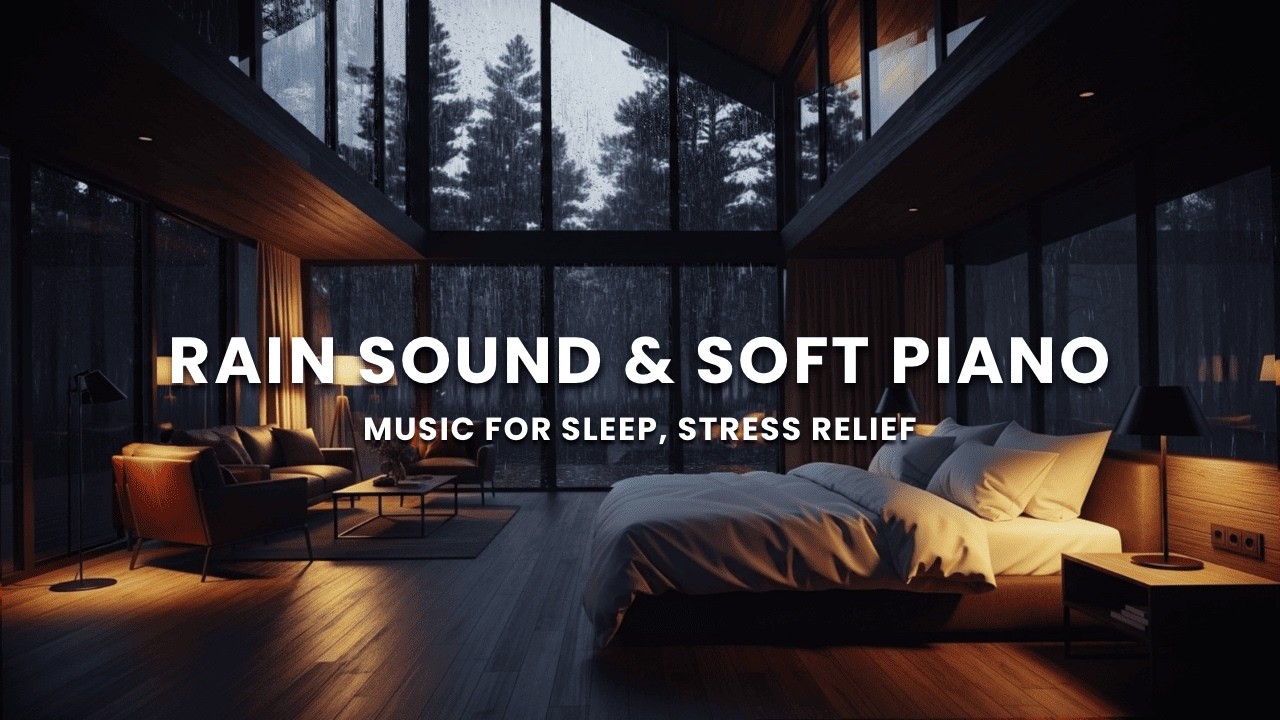 Rain Sound & Gentle Piano | Relaxing Sleep Music for Stress, Anxiety & Insomnia