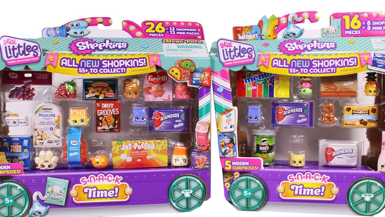 Обзор распаковки Mega Pack и Collector's Pack от Shopkins Real Littles Snack Time, сезон 17