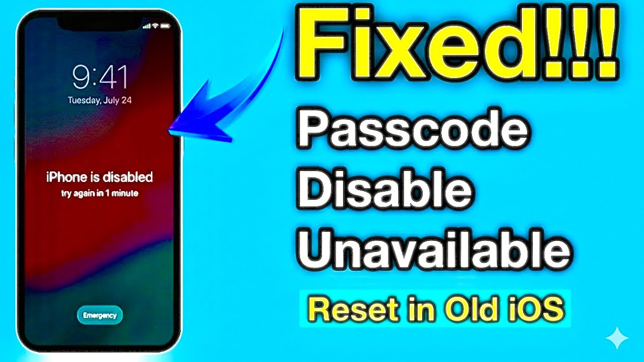 Passcode Disabled Reset Without Password or Jailbreak And Without Update File