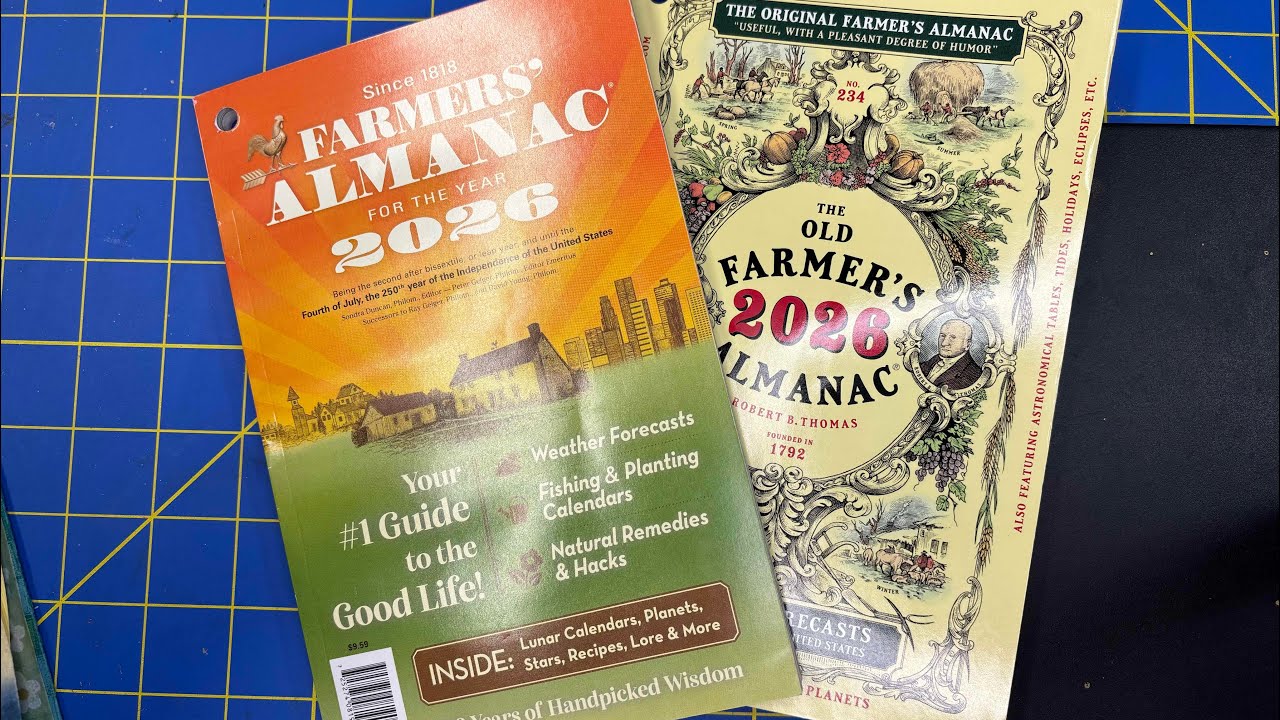 #flipthroughfriday Farmers Almanac vs Old Farmers Almanac 2026 @GwenTheTrashWitch 
