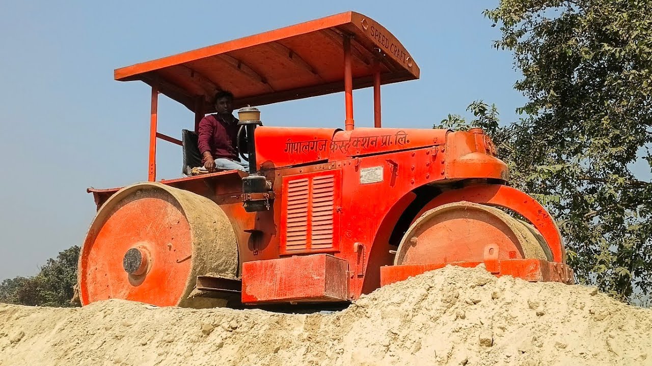 road roller vibration work, new road construction process #video #road​ #roller​ #deepakjcb​ JCB5dx