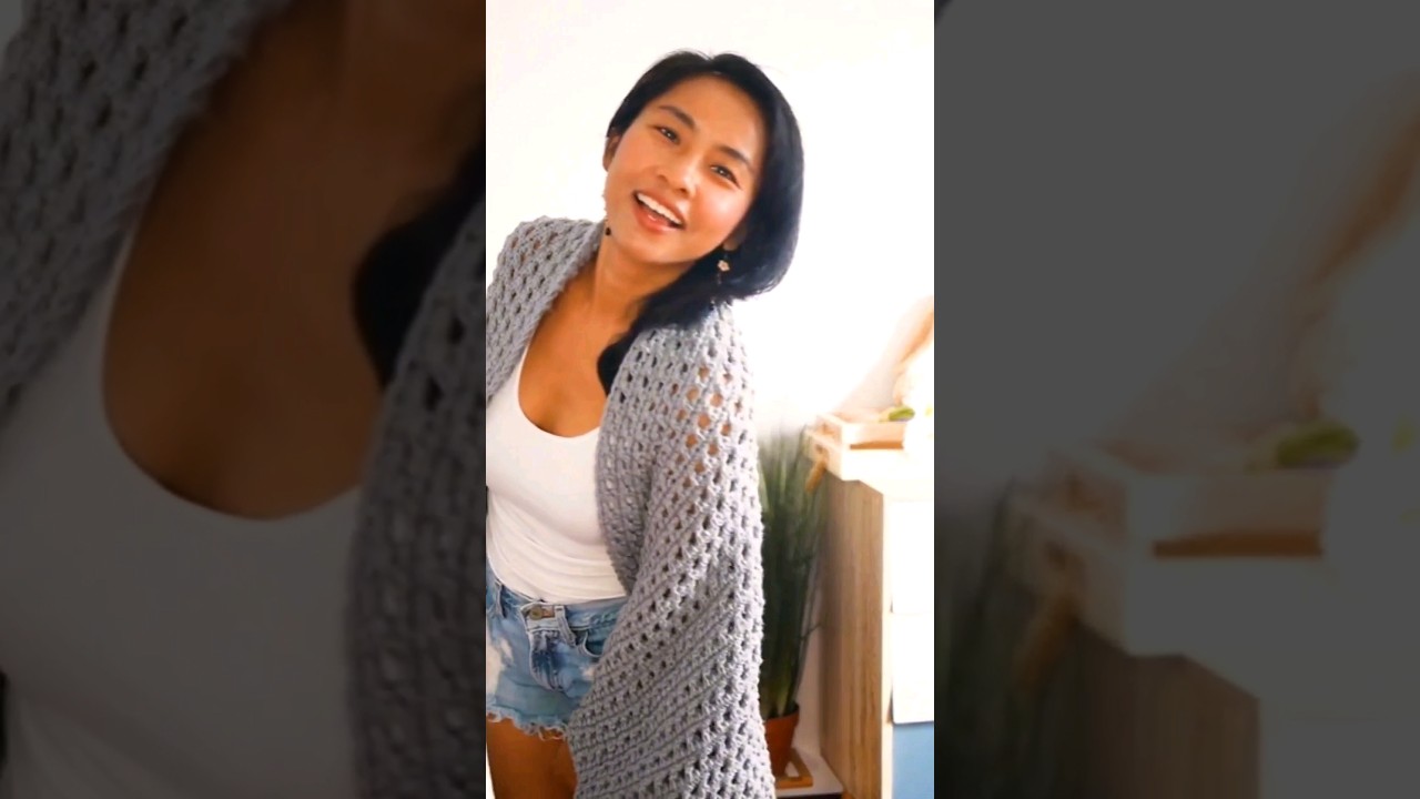 Easy crochet cocoon cardigan. #crochet #diy #crochetting