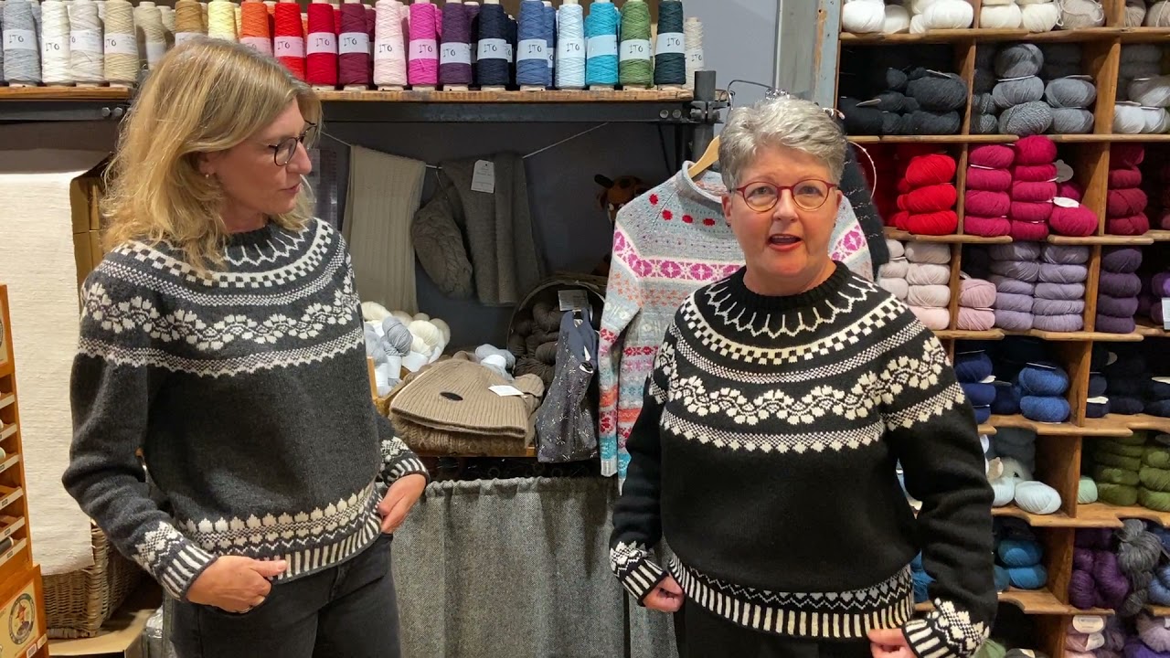 Strick Dir AYLA - den Fair-Isle-Pullover mit Rundpasse aus der superweichen Wolle ITO So Kosho