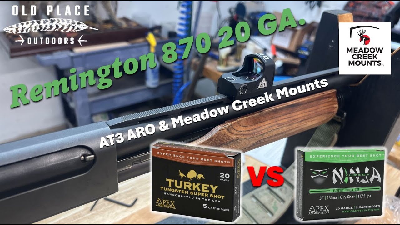 Remington 870 Youth 20 Gauge AT3 ARO and Meadow Creek Mount - APEX TSS pattern testing