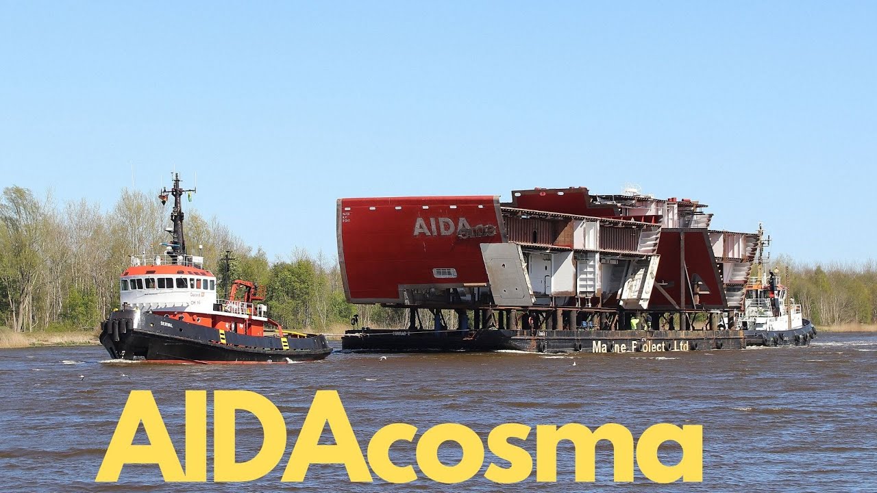 AIDAcosma | Bugteile auf dem Weg zur Meyer Werft |4k