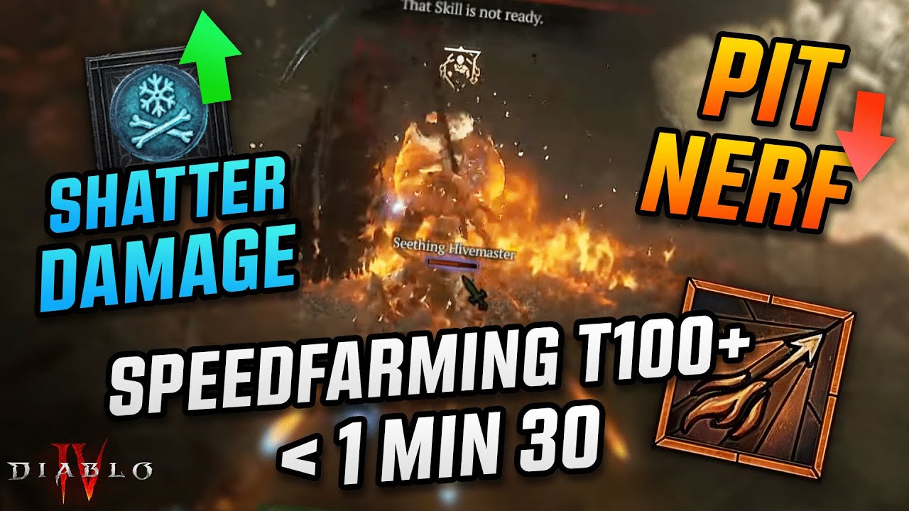 Fastest Sorc Speedfarming Build PIT100+ 1min30 Diablo S4 Diablo IV