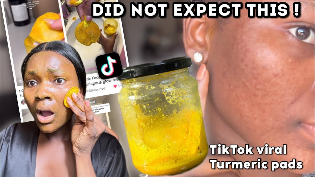 I used the viral tiktok turmeric face pads for 7 days and this happened… #turmeric #turmericfacepad