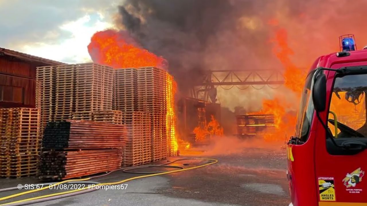 1er août 2022 - Important incendie de scierie à Mothern (67)
