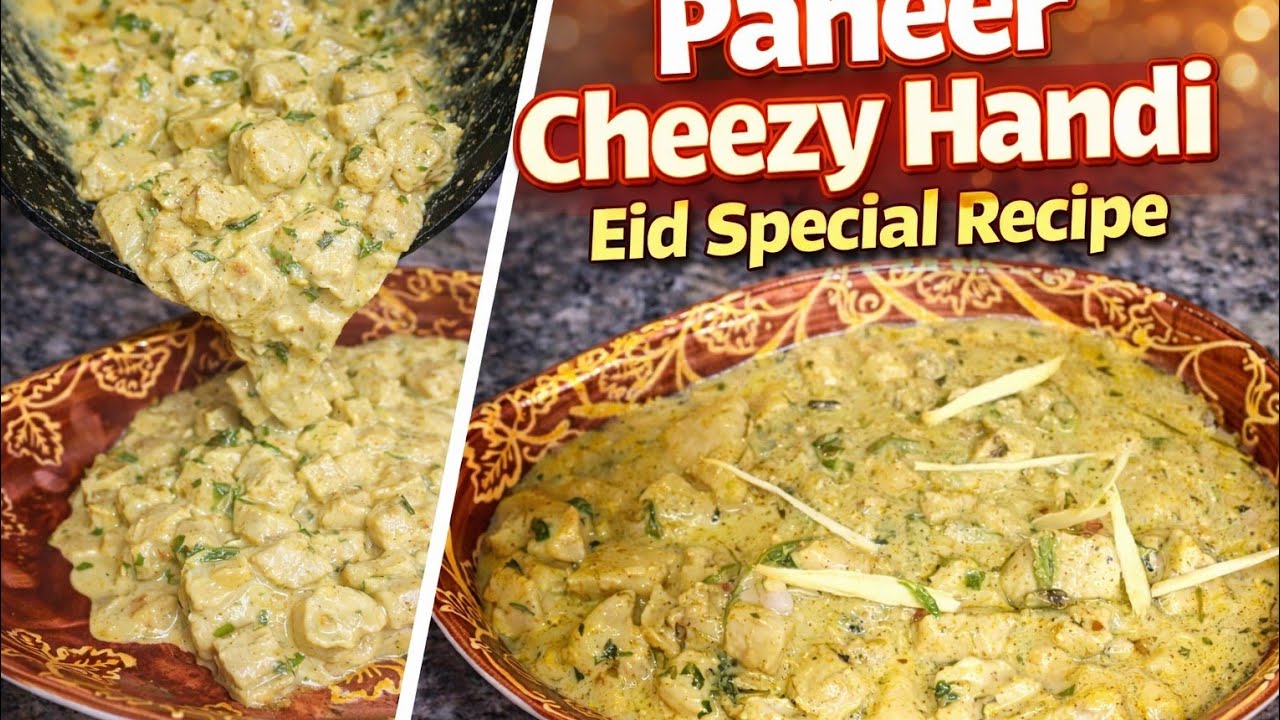 Paneer Cheezy Handi | Eid Special Recipe | Restaurant Style Cheezy Handi Recipe | Binish Ka Tiffin 