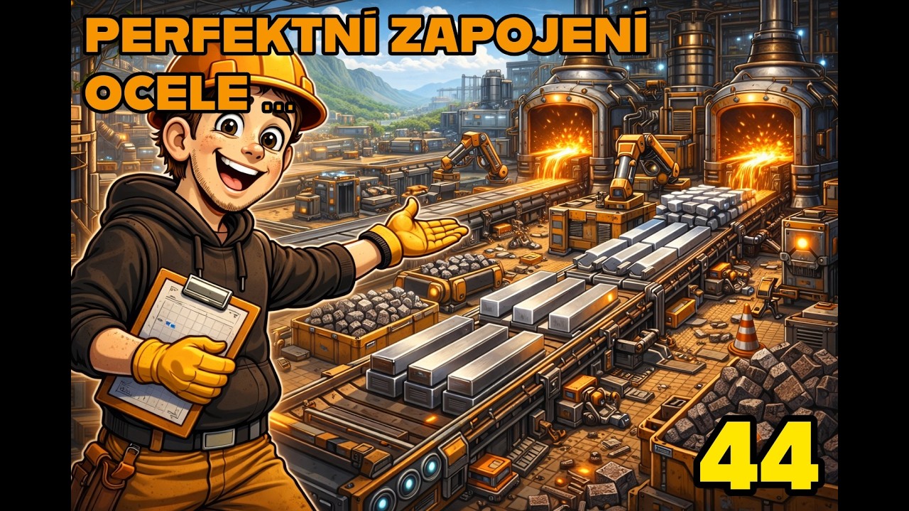 🏆 Perfektní zapojení OCELI! Optimalizuju výrobu | Satisfactory CZ/SK #44