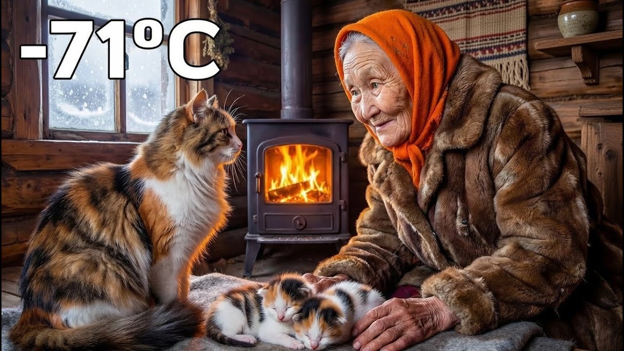 75-Year-Old Grandma Saves Mother Cat and Her Kittens from -71°C Freezing Cold 🐱❄️❤️
