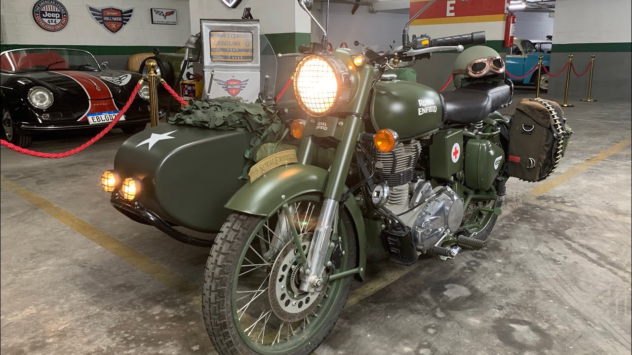 Vende-se Royal Enfield 500 Sidecar Legalizado Verde Militar 1.800km 2022 - Exclusivo! R$50.000,00