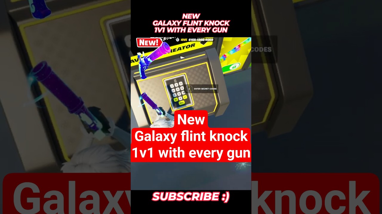 GALAXY FLINT KNOCK PISTOL 1V1 with every gun FORTNITE @HIVECR8