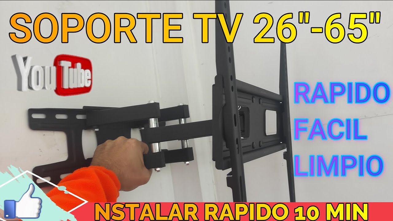 COMO INSTALAR UN SOPORTE TV 65 PULGADAS🔝 DOBLE BRAZO (🛑🎦4K VIDEO🛑) 🔝🆕✅💲🔉🔊❗❗🔔📢⏲️📤🛠️🔧🪛⚙️🧰🧱💸💵💸📽️🏆🌐🚨