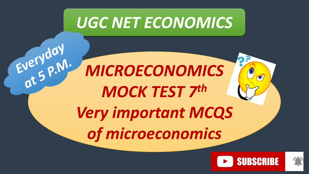 Microeconomics Mock Test | Very important MCQS of microeconomics | UGC NET ECONOMICS
