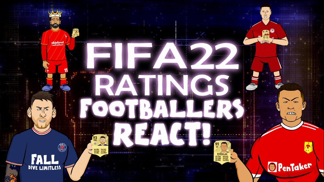🎮FIFA 22 RATINGS - FOOTBALLERS REACT🎮 (Feat Lewandowski Ronaldo Messi Neymar & More)