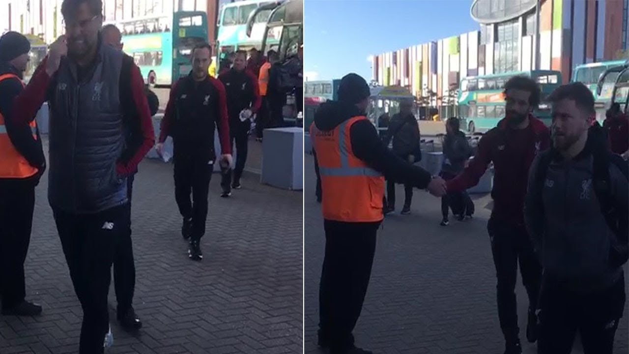 LFC squad arrive at John Lennon Airport ahead of Champions League clash with Bayern Munich