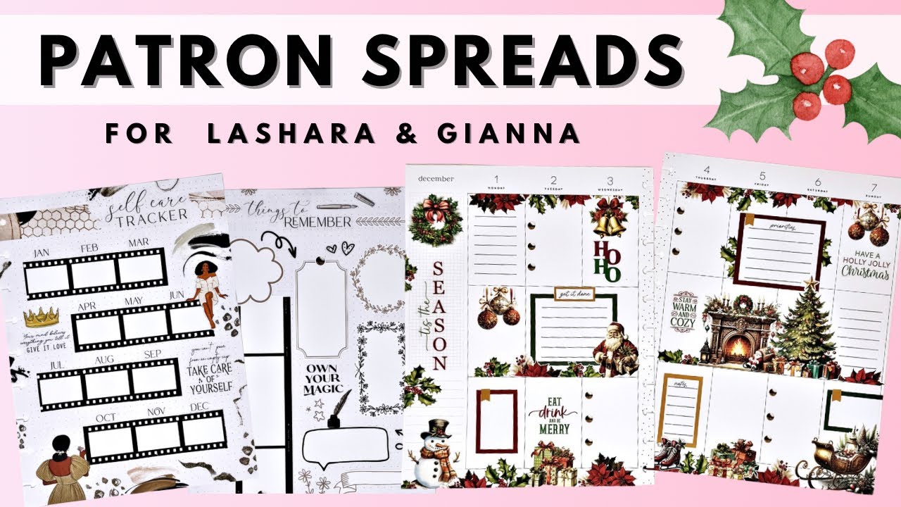 PLAN WITH ME | PATRON SPREADS FOR LASHARA & GIANNA | THE HAPPY PLANNER
