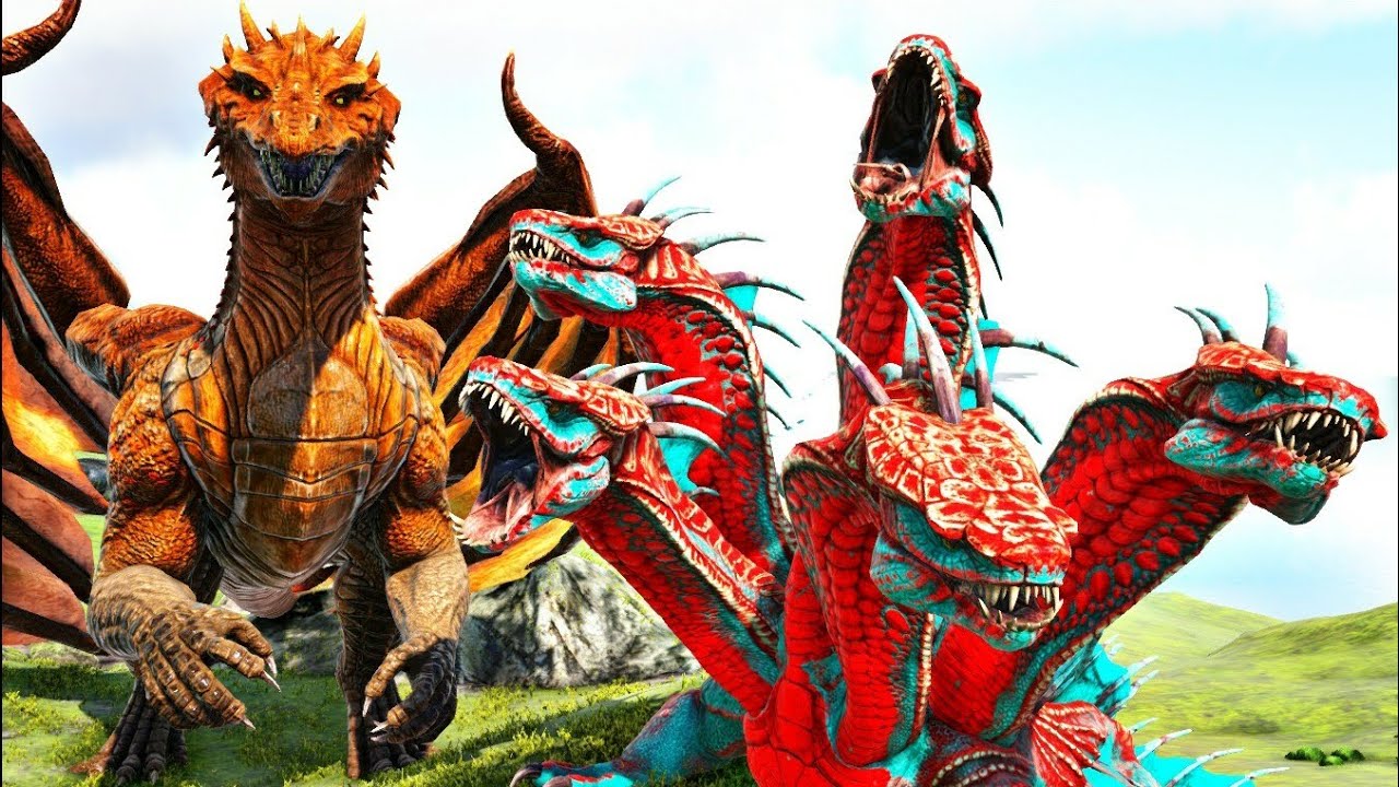 As 5 Cobras Que Foram Fundidas Em uma Hydra Para Pagar Os Pecados! Dinossauro Ark Dino Evolved