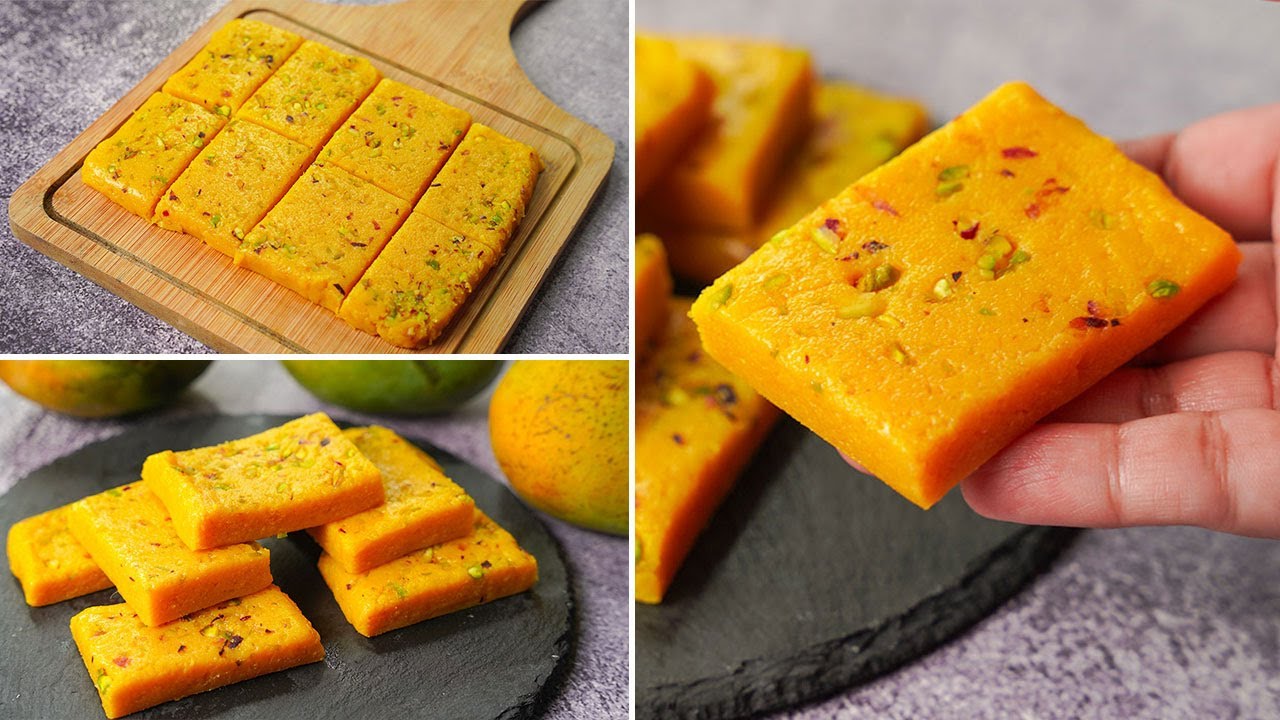 Instant Mango Milk Cake | Mango Kalakand Recipe | Easy Mango Dessert Recipe | Yummy