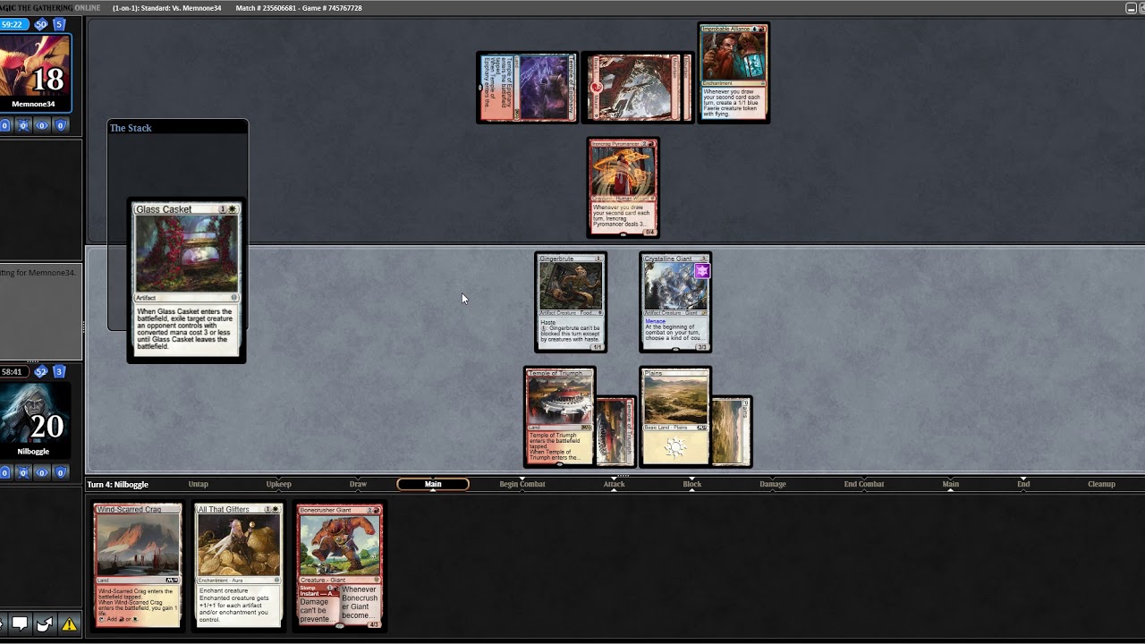 MTG (Standard 2020) - New Mash (White/Red Artifact/Enchantment) vs Red/Blue Tempo