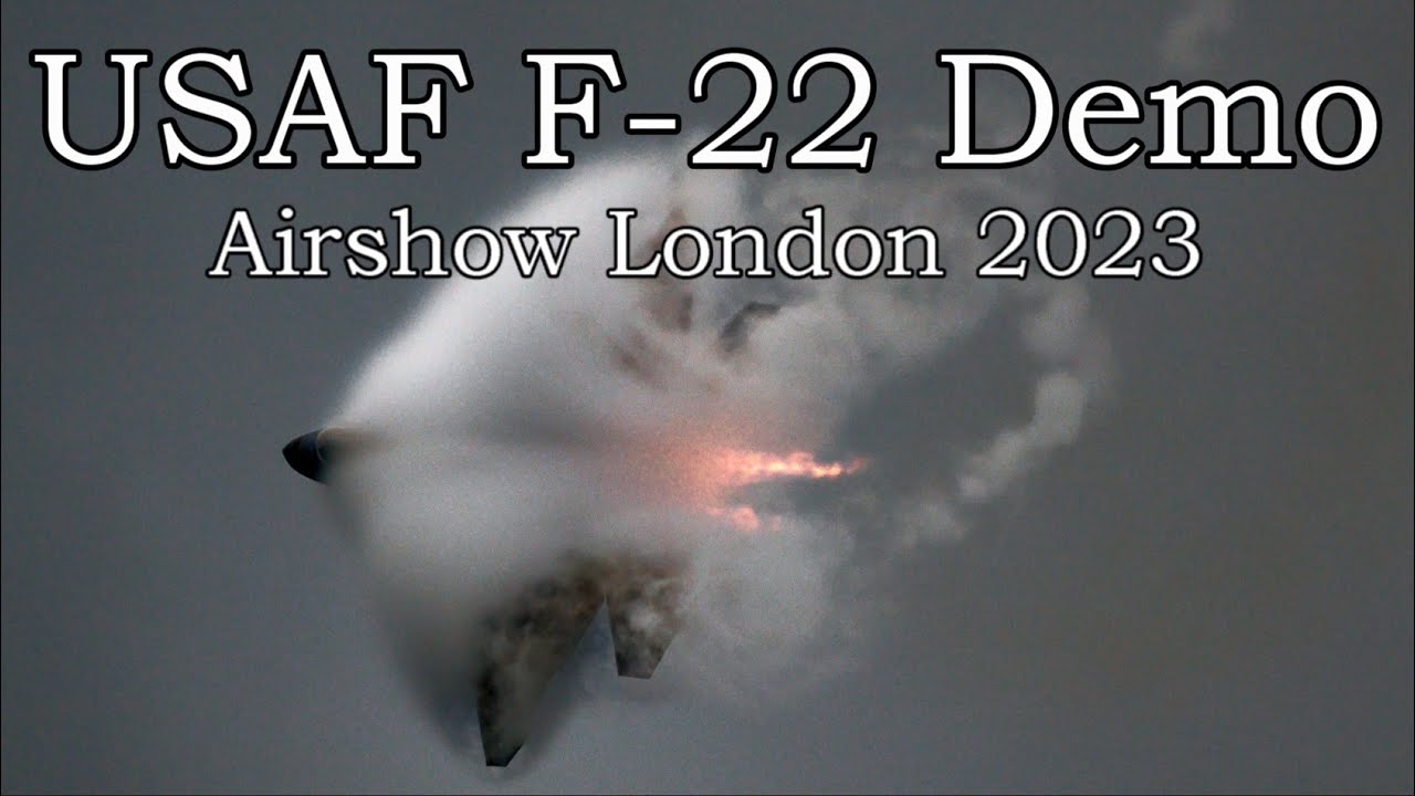 USAF F-22 Demo Team in 4K - Airshow London - 2023-09-08.