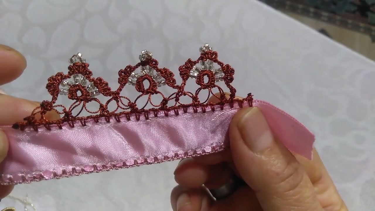 Çok güzel harika çeyizlik boncuk oyası 11. model
