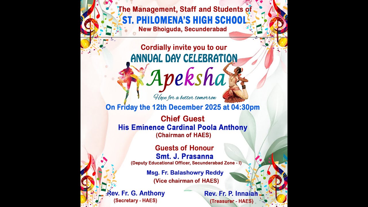 St. Philomena High School, New Bhoiguda, Secunderabad || Annual Day || Apeksha || 12.12.2025