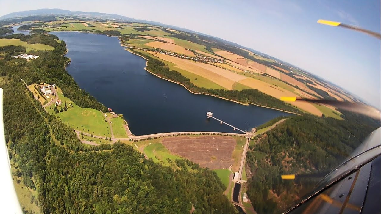 2025-08-07 Vodní nádrž Slezská Harta. Water reservoir Slezská Harta.
