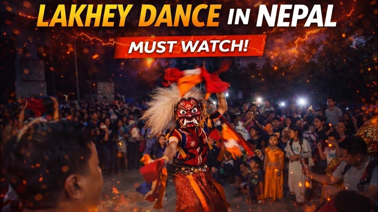  Lakhey Dance in Damauli | Scary 😱 yet Beautiful #lakhedance 