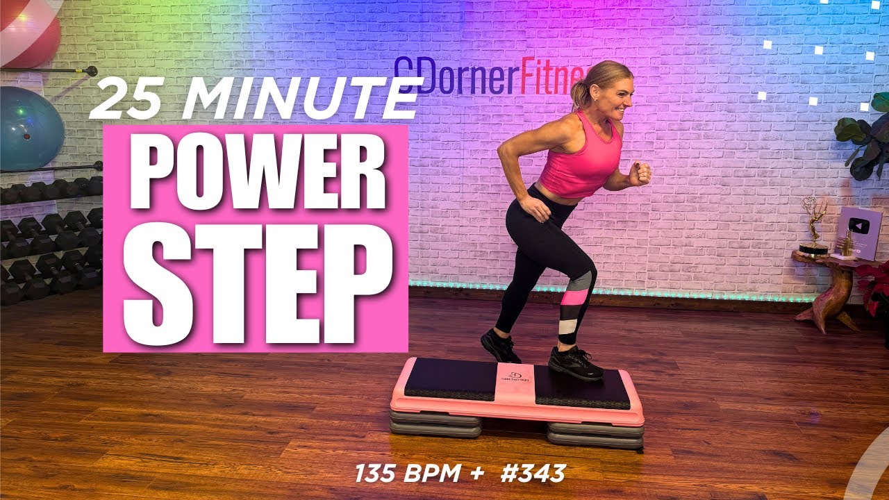 High Energy Power Step Workout | Simple Moves & Super Sweat (135 BPM+) #343