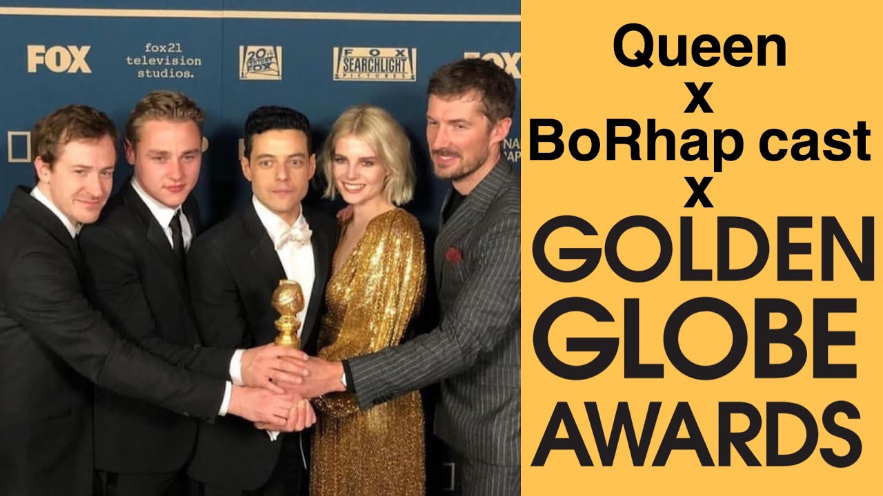 Queen and BoRhap cast moments from the Golden Globes 2019