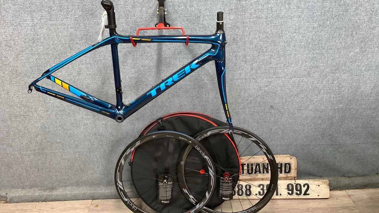 Khung Trek Domane 6 + vành carbon black inc ceramic speed lướt full pkien. TuanHD 0888.391.992