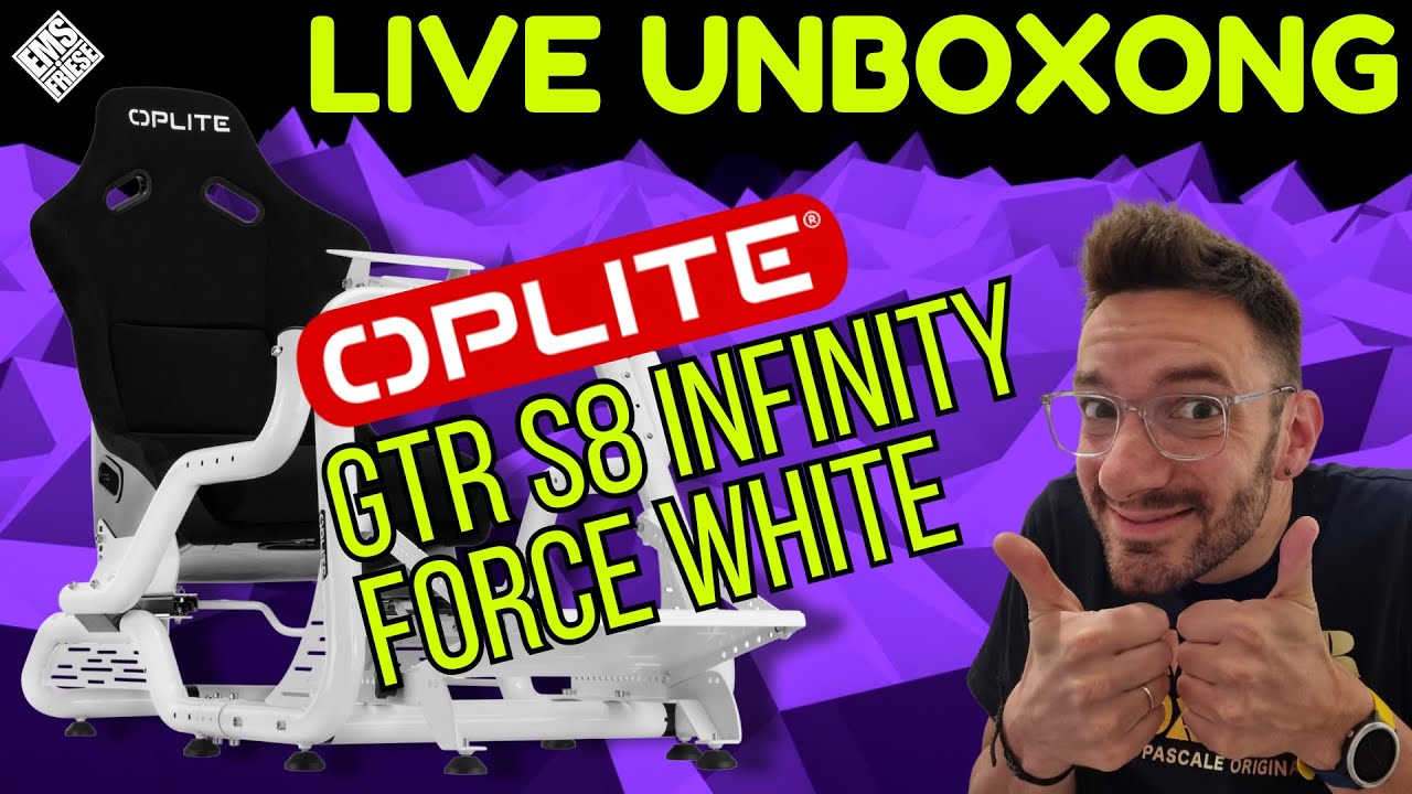🔥 LIVE Unboxing: OPLITE GTR S8 Infinity Force White – Racing Simulator Setup!