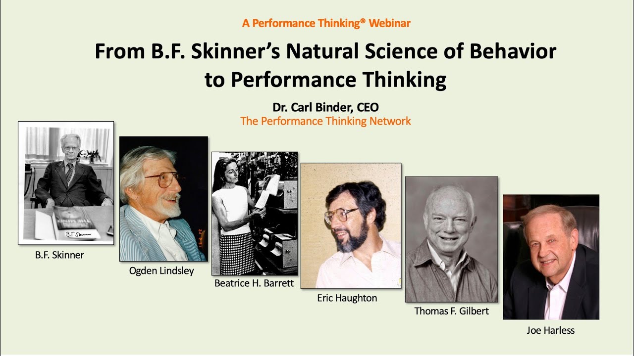 From B.F. Skinner's Natural Science of Behavior to Performance Thinking