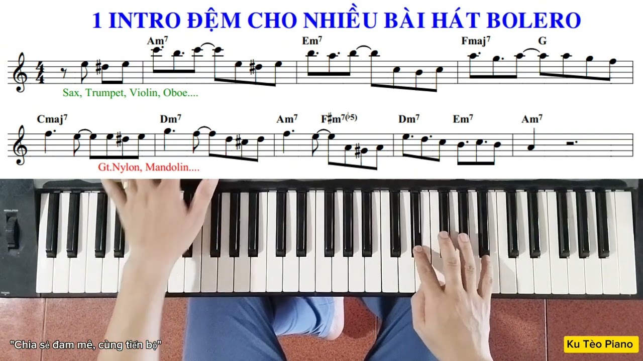 Hướng dẫn 1 intro đệm hát cho nhiều bài Bolero | Ku Tèo Piano.