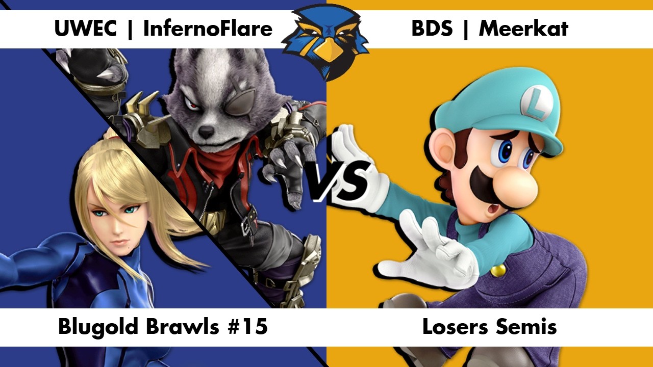 InfernoFlare (Wolf, Zero Suit Samus) vs Meerkat (Luigi) | Losers Semis | Blugold Brawls #15